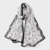 Woman Floral Printed Chiffon Silk Scarf Spring Summer Shawl Light Thin Scarves Sun Protection Wrap Ladies Beach Headband