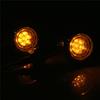 1Pair Universal Motorcycle Red Yellow LED Brake DRL Turn Signal Tail Light