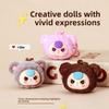 Baby Cute Three Cartoon Pile Coating Panda Head Pendant Keychain Gift For