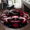 1ks kulatý koberec s anime designem, téma Gothic Lolita, podložka na židli do kanceláře, domácí dekorace, obývací pokoj, ložnice