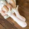 Mid Calf Socks 1 Pair Adults Cartoon Cat Rabbit Alpaca Giraffe Chick Fuzzy Fluffy Thickened Coral Fleece Stretchy Keep Warm Autumn Winter Floor