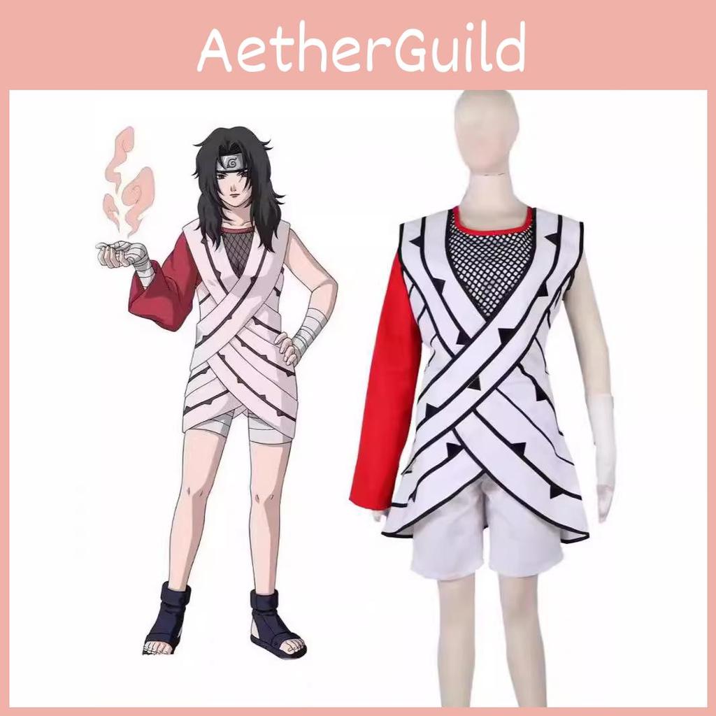 Stilvolles Naruto Cosplay-Outfit für Damen in Abendrot, ideal für Bühnenauftritte