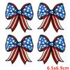 10pcs Wholesale Cartoon Full Embroidered Star Bow Iron On Patches For Clothing Diy American Flag Elements Cartoon Sew Applique 