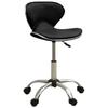 Salon and Spa Stool - VIDAXL - Black - Height Adjustable - Faux Leather
