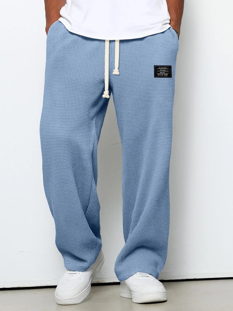 European and American men's spring and autumn tide brand drape straight sweatpants wide-leg sports casual trousers