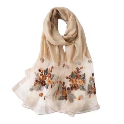 Shu Embroidery Silk Scarf