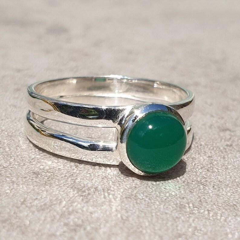 Green Onyx Ring, 925 Silver Ring, Handmade Ring, Designer Ring, Statement Jewelry, Bezel Ring, Sterling Silver
