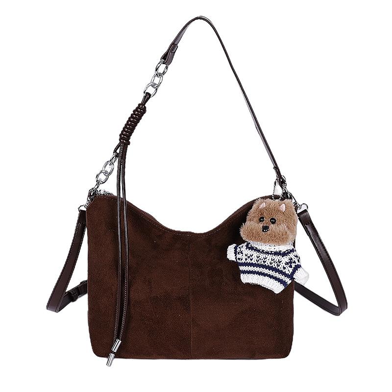 

Вместительная универсальная сумка через плечо на осень и зиму, сумка-тоут для通勤, женская сумка without pendant кофейный