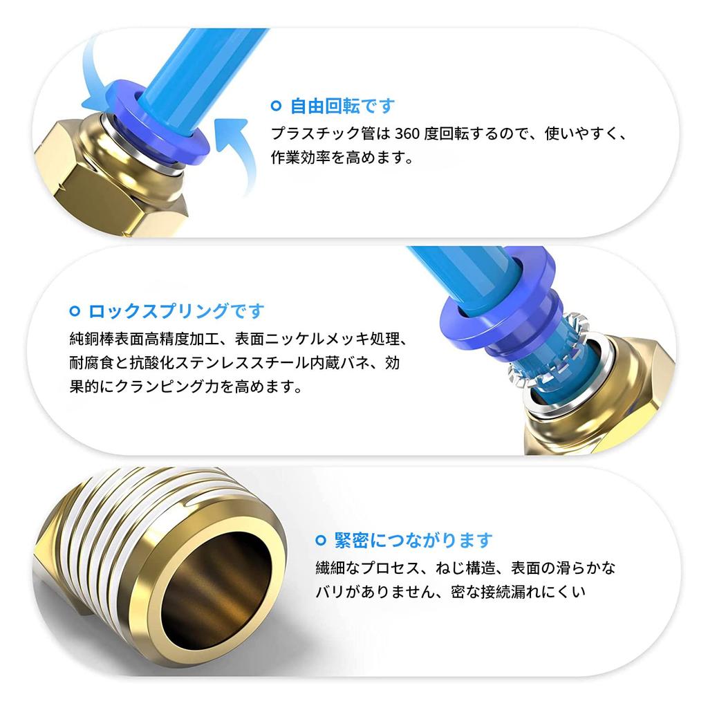 TAILONZ PNEUMATIC Male Straight 8mm Tube OD X 1/8 Push To Connect PT Thread Fitting PC8-01 (Pack of 2)