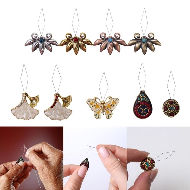 Old Styles Needle Threader Wire Looped Hand Machine Sewing Tool Sewing Needle Threader for Crafting Knitting Quilting