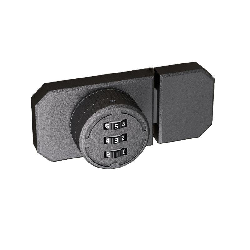 

3 Digit Password Cabinet Locks No-Punch Combination Door Lock with Combination Latch for Closet Door Barn Door сірий колір