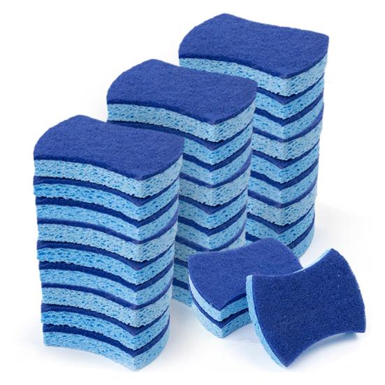 1/6/9Pcs Sponge Dishwashing Brush Rust-Resistant Open-Air Design Fast Cleaning Pulp Cotton Sponge Dish Cleaning Scrubber