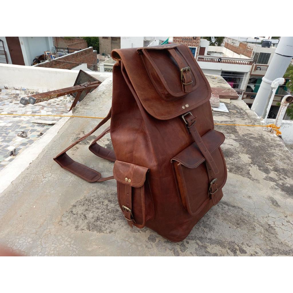 Acquista Nuovo zaino Borsa da uomo in pelle fatta a mano per