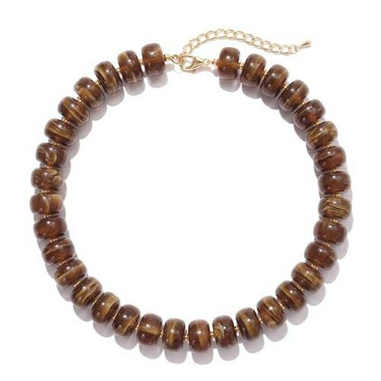 Bright Bohemian Beach Choker: Jelly-Colored Acrylic Resin Necklace for Women