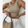 INS Fashion Short Sexy Sleeveless Sports Vest Women's High Waist Crop Top Outwear Tight Yoga Running Workout Clothes