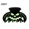 Fluorescent Pumpkin Hair Accessories Halloween Claw Clips, Luminous Ghost Pattern Acrylic Anti-slip Creative Party Gifts Glow in The Dark Grippers for