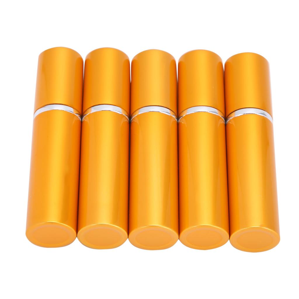 Aluminum Refillable Perfume Spray Bottle Portable Empty Perfume Atomizer 5ml x 5pcs