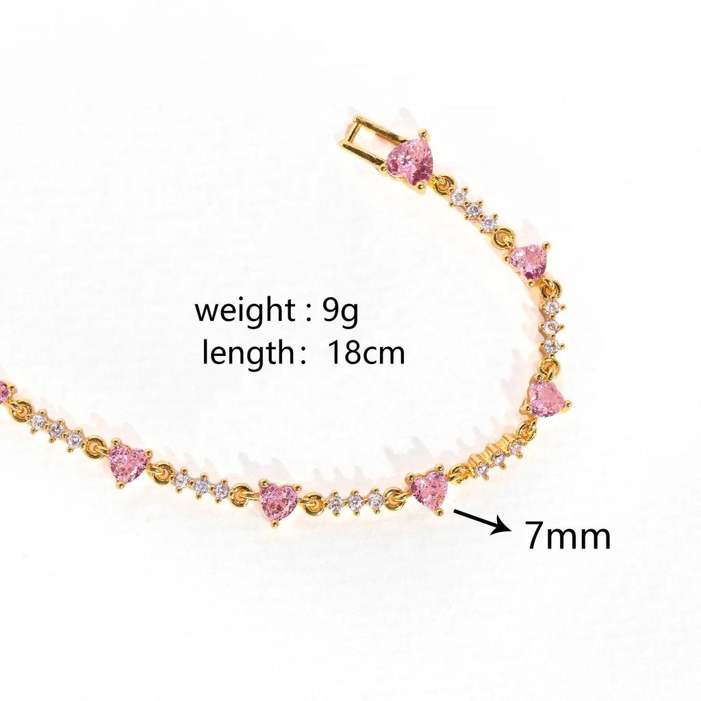 Women's Cross-border Heart Bow Zircon Bracelet - Niche Love Design