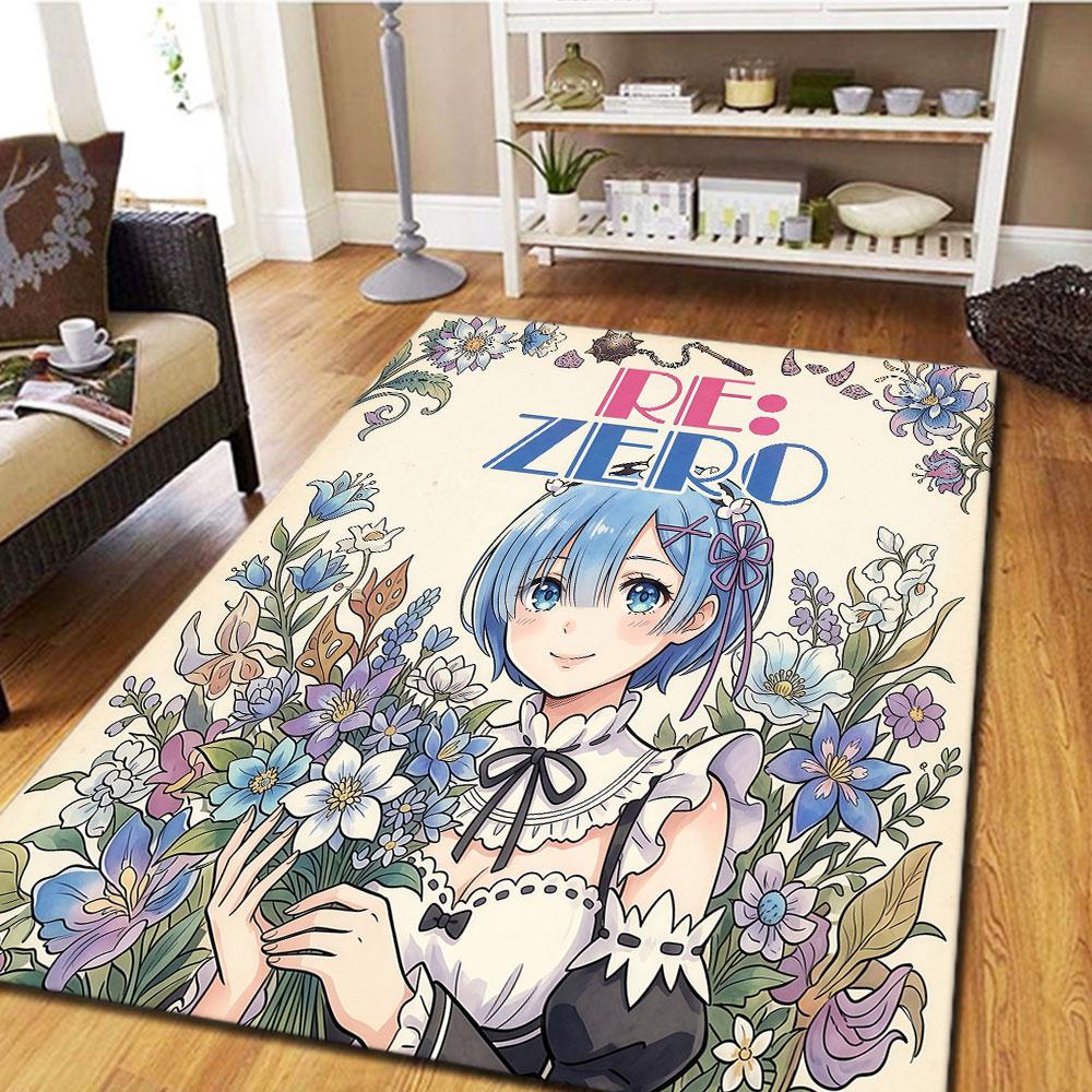 Re Zero Patterned Carpet for Cool Movie Carpet Play Floor Carpet Living Room Birthday Gifts Christmas Gifts HE221
