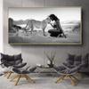 Buddha Zen Modern Black and White Elephant Pictures Canvas Painting Prints and Posters Living Room Office Wall Art Home Decor No Frame