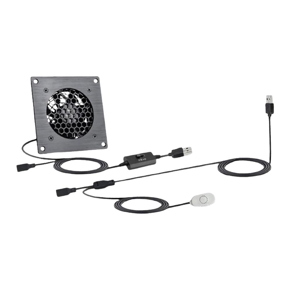 1pc 80mm USB Fan With Temperature Control Multiple Speeds For Router Cabinet Cooling Power Tools Airflow Control Fan Tools