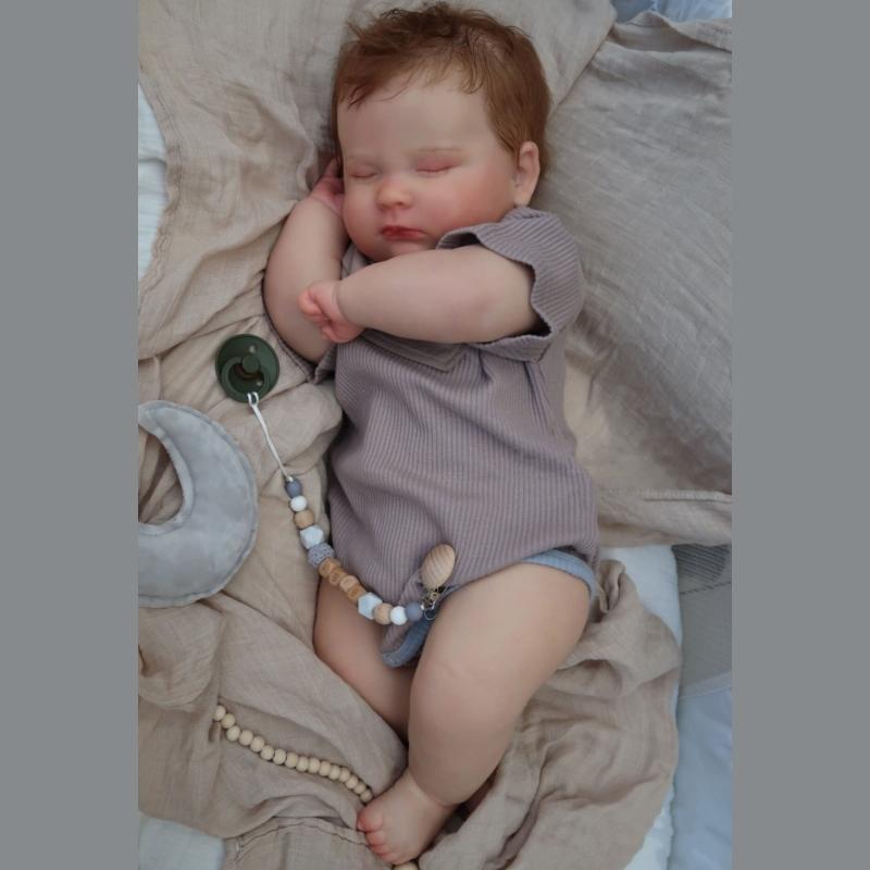 50/60 cm Joseph Imitation Baby Reborn-Puppen, rein handbemalt, blutunterlaufen, sichtbare Wiedergeburtspuppe mit Baumwollkörper, Kinder, Urlaubsgeschenk, begleitendes Spielspielzeug