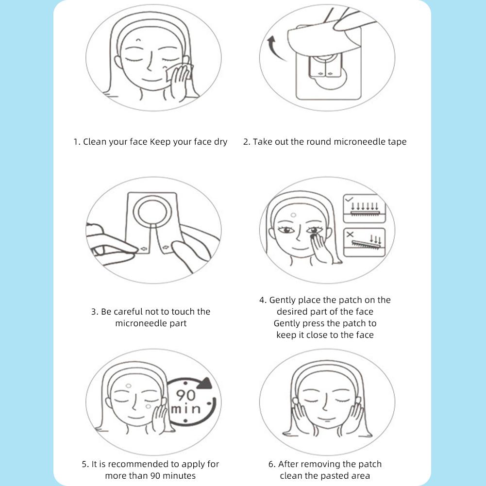 Lösliches Mikronadel-Hydrokolloid-Akne-Pflaster, wasserdicht, unsichtbar, atmungsaktiv, Akne-Pflaster, erhältlich für Tag und Nacht, Hautpflege-Reparatur-Pflaster