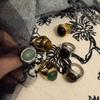 Titanium Steel Oval Agate Stone Gold Ring - Women's Niche Fashion Accessory