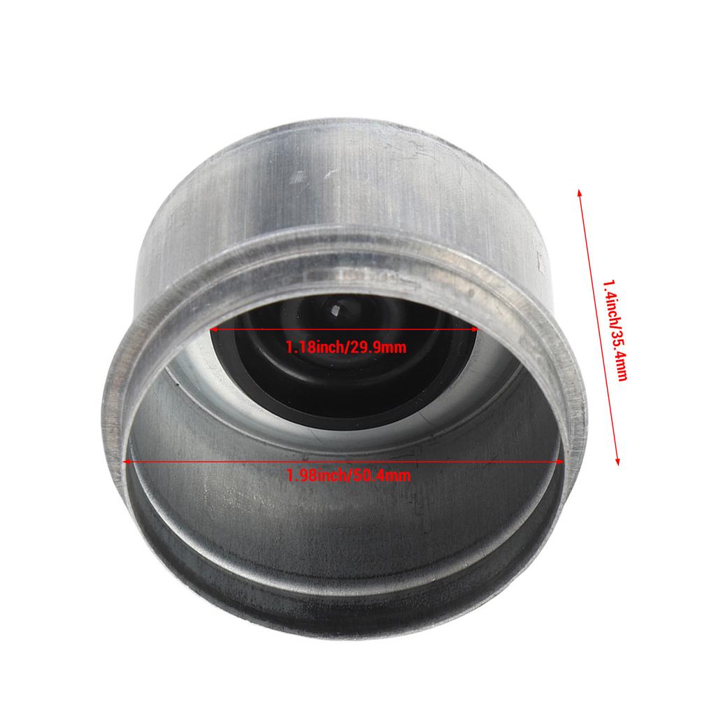 1.98in Trailer Axle Dust Cap with 4 Rubber Plugs Metal Trailer Axle Bearing Grease Covers Replacement for Dexter 2000 to 3500 Lbs Axles