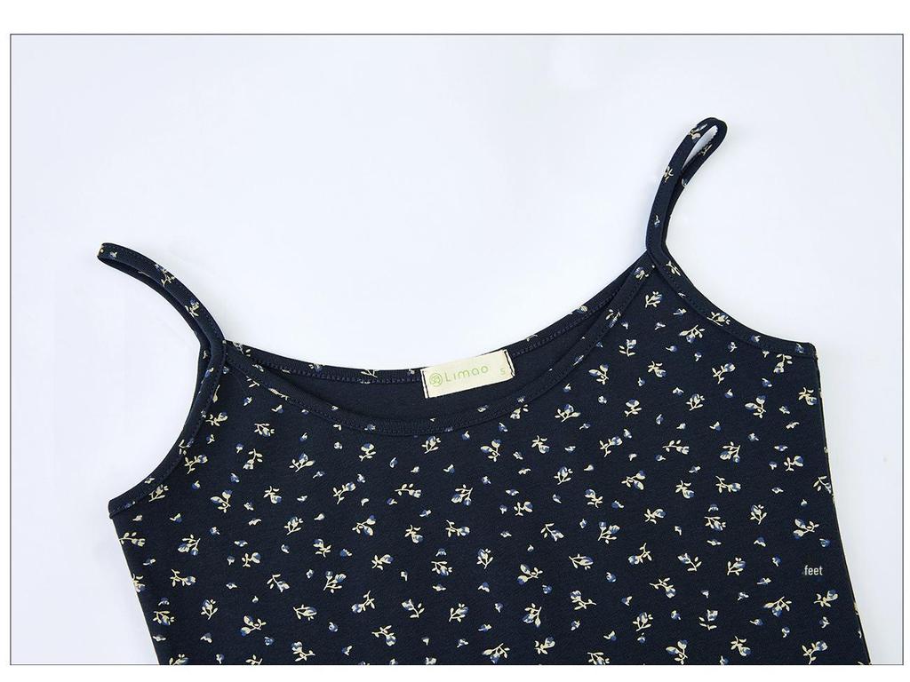 Summer 2025 Women's Printed Camisole Vest - 260g Combed Cotton, Sexy and Stylish Top