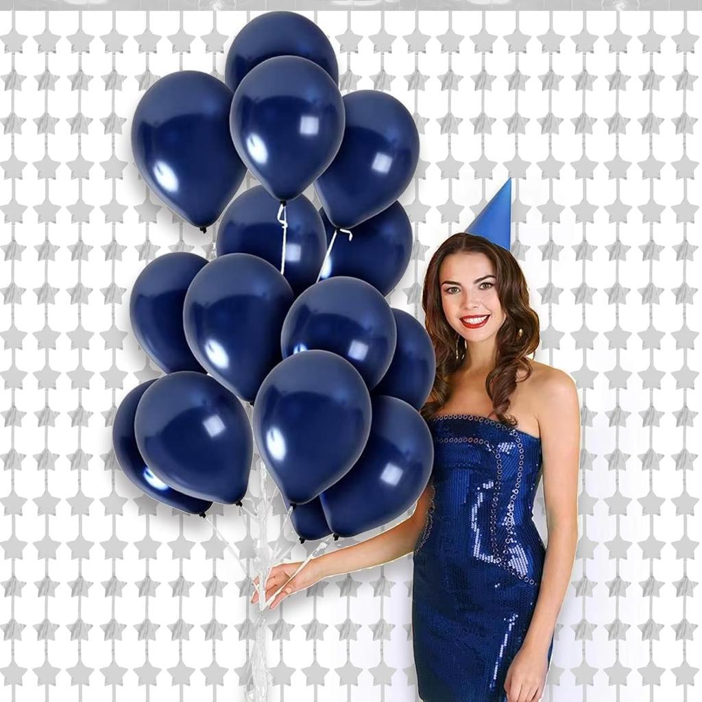 BEISHIDA 2 Pcs Silver Stars Door Streamers Stars Foil Fringe Curtain Streamers Backdrop Birthday Wall Background for Birthday Children's Day Baby