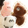 Kawaii Long Hair Animal Series Plush Doll Round Fat Cat Dog Panda Rabbit Brown Bear High Quality Plush Toy Soft Stuffed Cotton