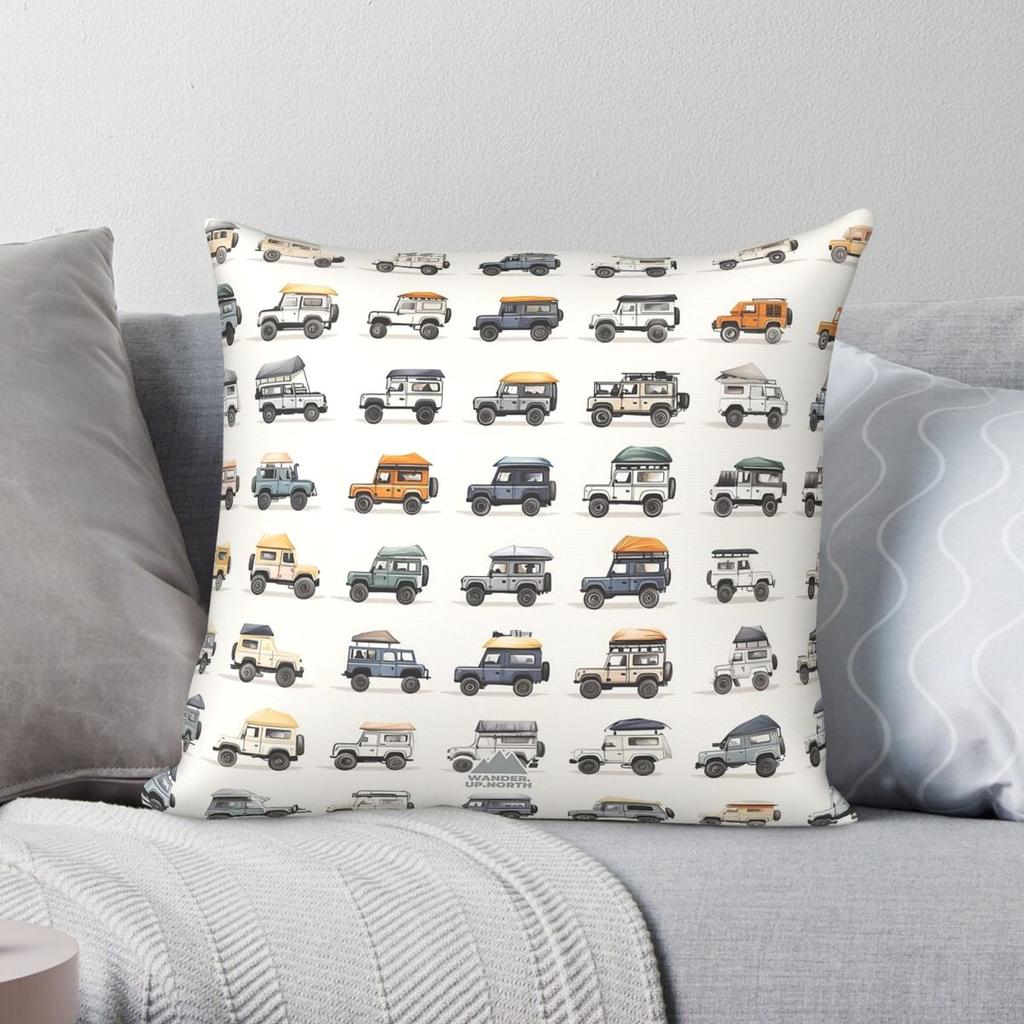 Adventure x Camping Rig Square Pillowcase Polyester Linen Velvet Creative Zip Decorative Pillow Case Home Cushion Cover