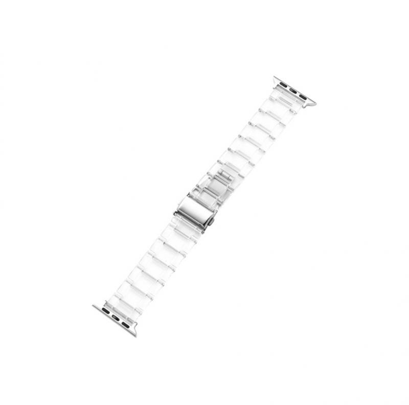 

Ремешок для Apple Watch Band 7, 44 мм, 40 мм, 42 мм, 38 мм, 41, 45 мм, прозрачный ремешок-петля Correa для iwatch 7, 6 se, серии 5, 4, 3 38mm / 40mm / 41mm белый
