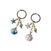 Gold Tone Shell Keychain Alloy Seashell Keychain New Bag Charm  Backpack Accessory