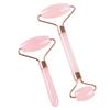 Rose Quartz Heart-Shaped Double-Headed Facial & Body Roller and Gua Sha Massage Set