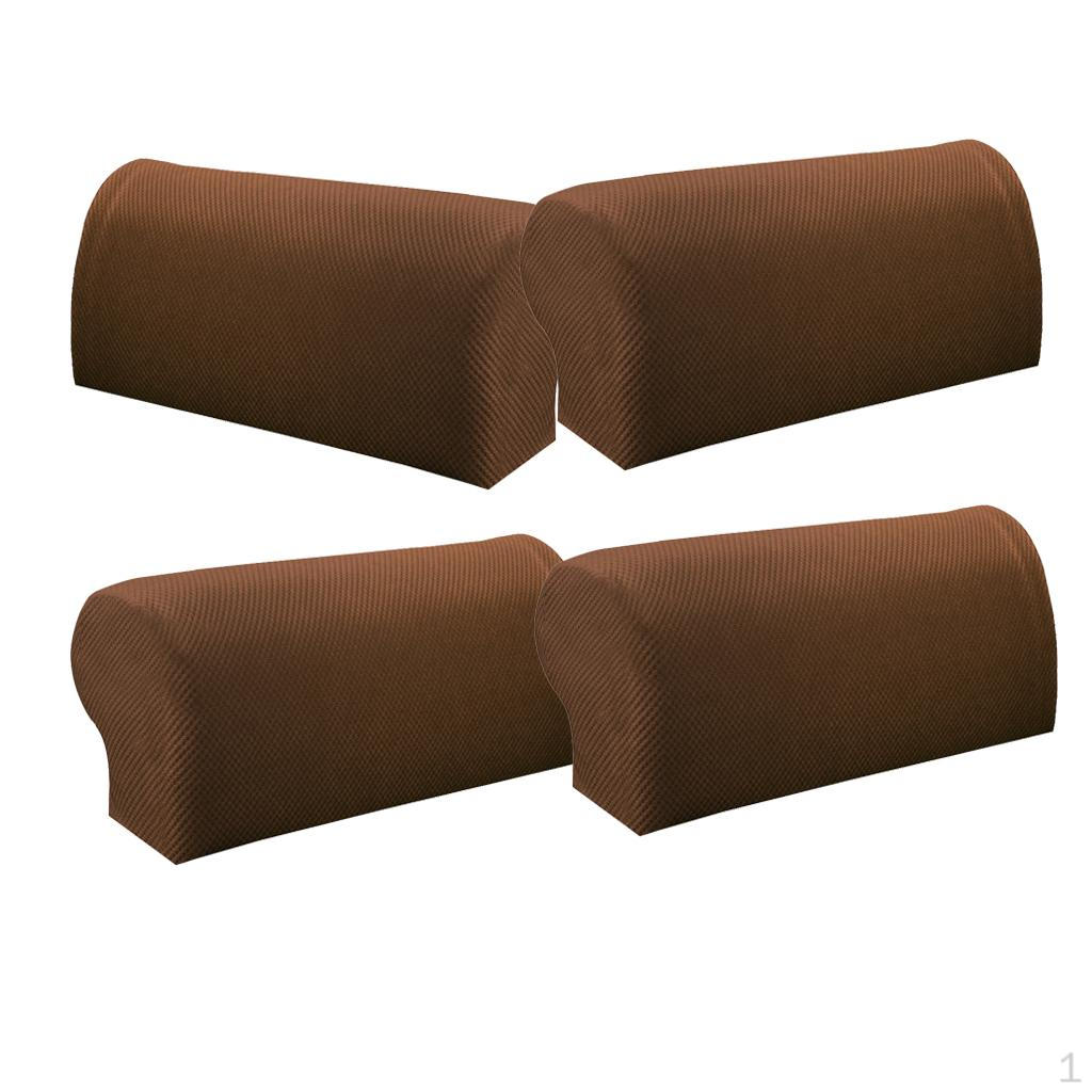 

2 Pair Elastic Sofa Armrest Covers Arm Slipcovers ,Stretch To Fit