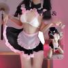 Sexy Lingerie Translucent Maid Maid Uniform Sexy Chiffon Transparent Nightdress Outfit Cute Abstinence