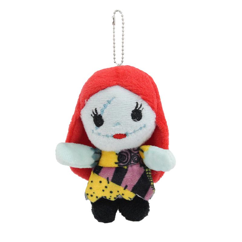 8cm Halloween Jack Skellington Plush Toy Anime Stuffed Animals Keychains Small Pendant Backpack Hangings For Kids