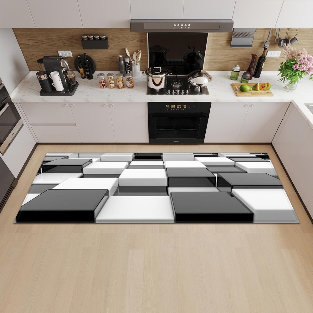 Entrance Door Mat Kitchen Bedroom Carpet Non-slip Floor Corridor Balcony Carpet Modern Pattern Floor Mat Can Be Customized