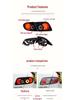 Compatible with 2003-2015 Mazda 6: Modified LED Rear Tail Lights with Daytime Running, Turn Signals, and Reverse Lights.