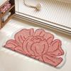 High Quality Tufted Flower Bath Mat, Ultra Soft Thick Microfiber Bathroom Rug, Absorbent Non Slip Carpet for Shower Bathroom