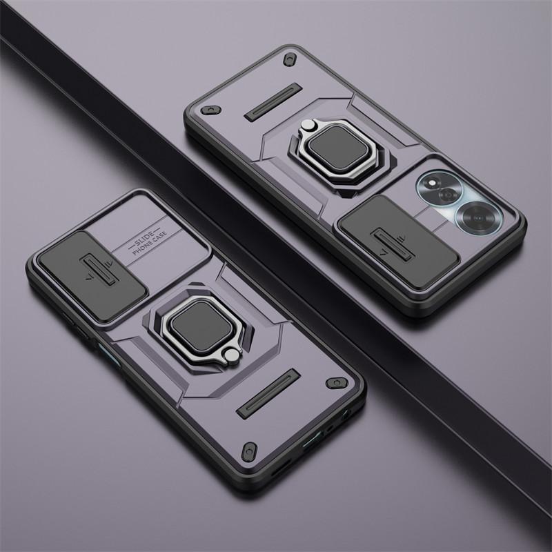 Pentru husă OPPO A60 Glisare Lentilă Cameră Huse Telefon Pentru OPPO A60 4G Husă Armură Rezistentă la Șocuri PC + TPU Suport Capac Spate Pentru OPPO A60