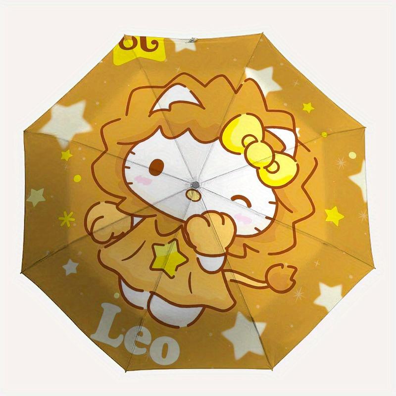 1pc Hello Kitty Leo Zodiac Umbrella with Plastic Handle,Suitable for All Seasons Home Travel Outdoor UmbrellaSanlio290