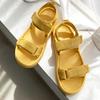 Oriental Traffic Sports Sizes E Women's Thick-Soled Double-Strap Sandals, 51227, Yellow, 23.0cm-23.5cm,