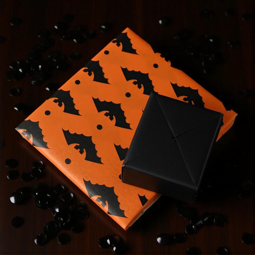 20 Sheets 50*35cm Halloween Tissue Paper Pumpkin Bat Skull Gift Packaging Paper Halloween DIY Craft Decorative Wrapping Paper