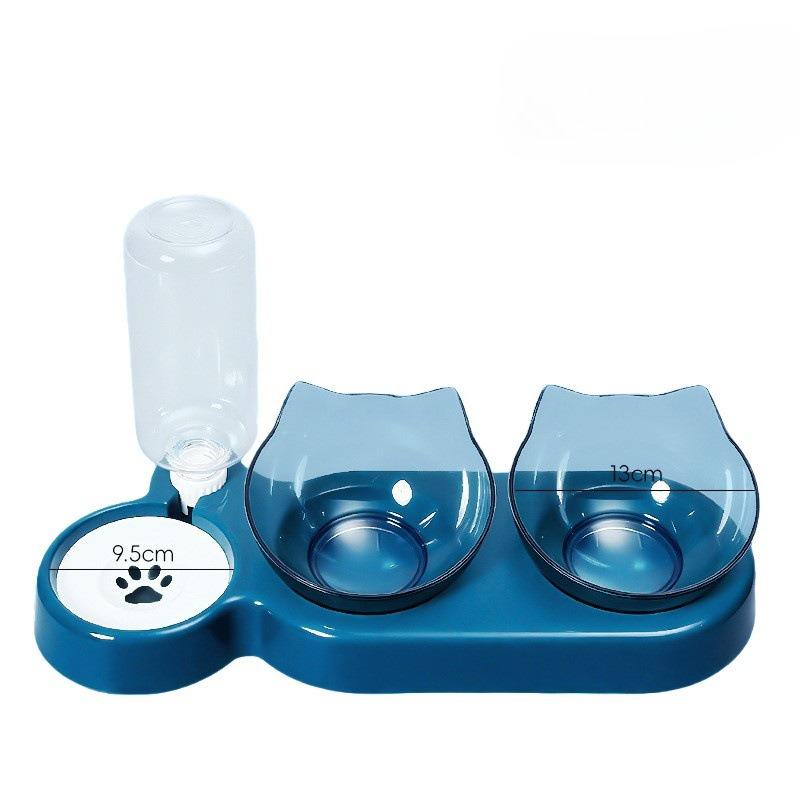 

Non Spill Cat Bowl Set Automatic Feeding Water Dispenser For Cats And Small Dogs Durable Plastic Pet Food Bowl
