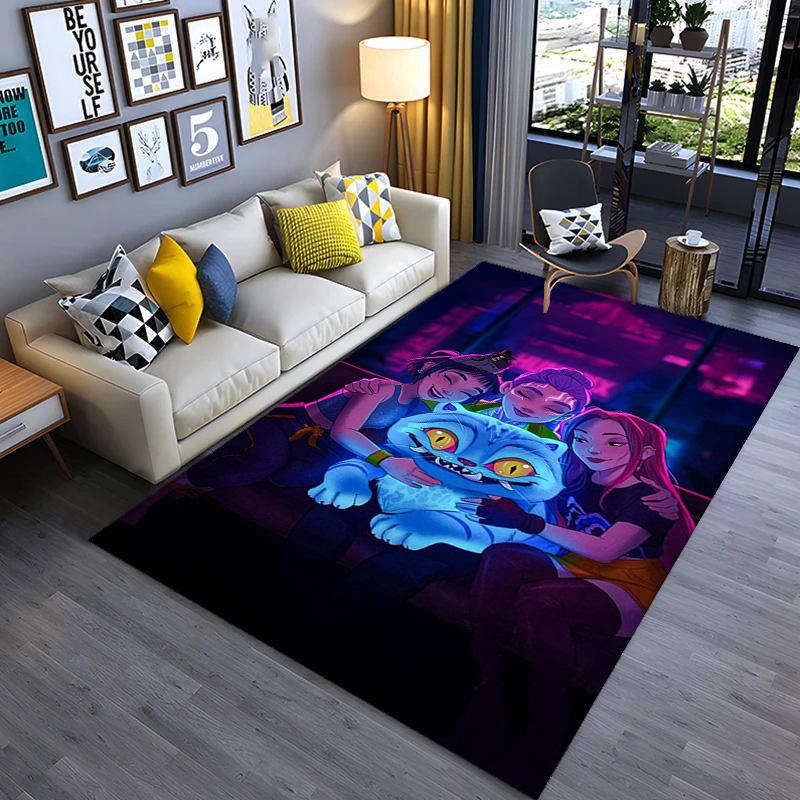 Dynamic Warriors: Action Adventure carpet Doormat Suitable for all seasons Art Office chair cushion Protective pad