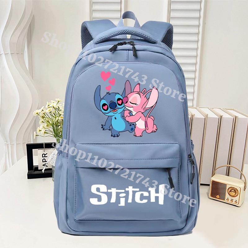 Disney Stitch Large Capacity Backpack Kids Boys Girls School Supplies Storage Bag Anime Fashion Student Bookbag