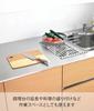 Yamazaki Foldable Dish Drainer with Silicone Size W42 x D26 x Includes a tray for draining small foldable and Tray, S, White, Approx. H0.8cm, items,